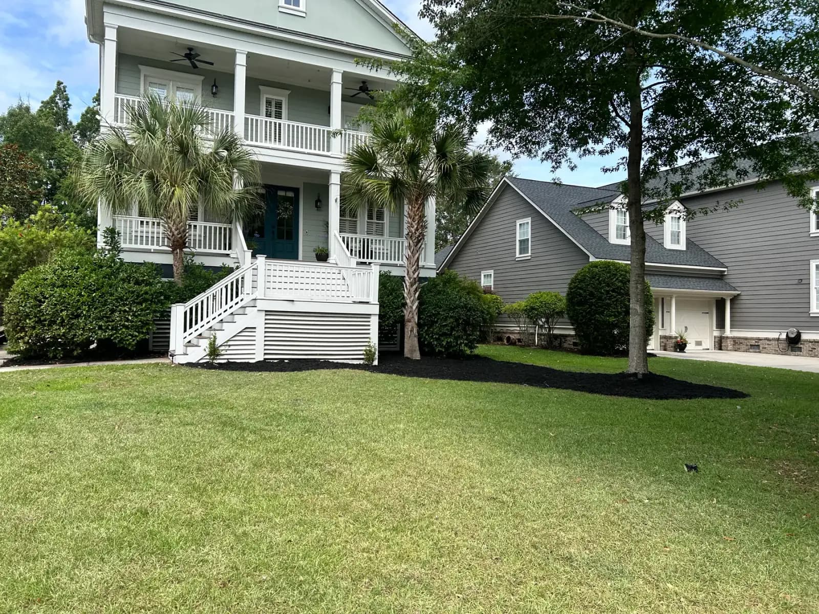 Finished Mount Pleasant landscape beds after a material refresh